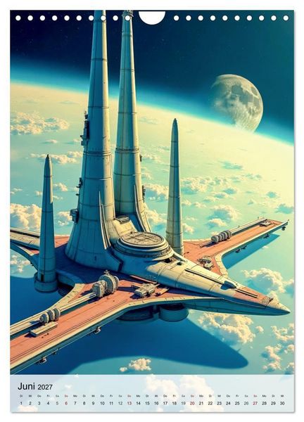 Produktbild: Retro Sci-Fi - Aufbruch zu neuen Grenzen (Wandkalender 2027 DIN A4 hoch), CALVENDO Monatskalender
