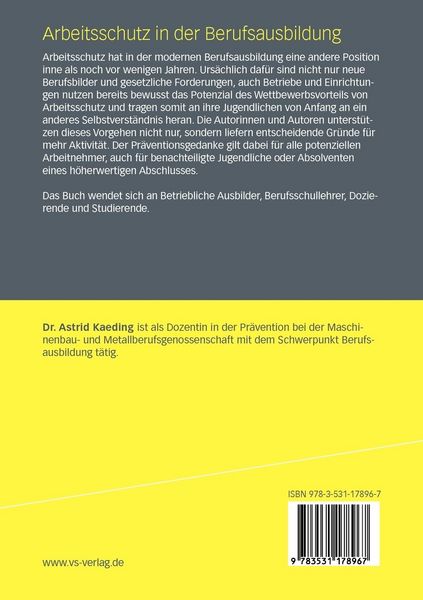 Produktbild: Arbeitsschutz in der Berufsausbildung