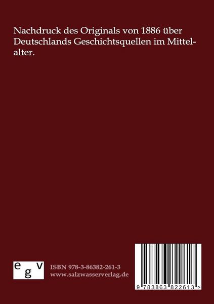 Produktbild: Deutschlands Geschichtsquellen im Mittelalter