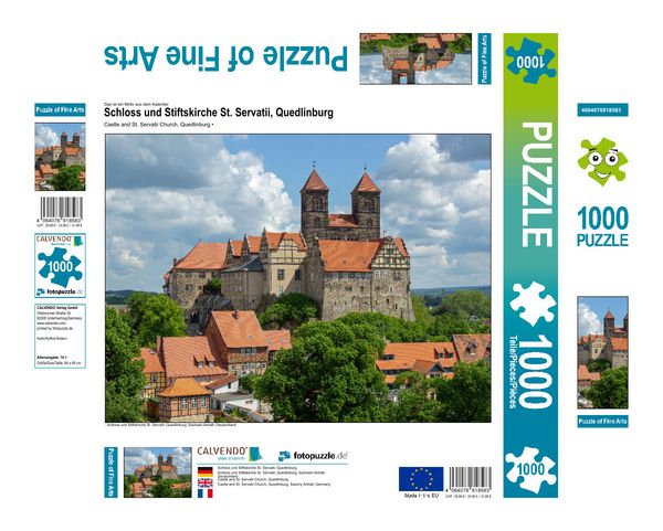 Produktbild: CALVENDO Puzzle Schloss und Stiftskirche St. Servatii, Quedlinburg | 1000 Teile Lege-Gr&ouml;&szlig;e 64x48cm Foto-Puzzle f&uuml;r gl&uuml;ckliche Stunden