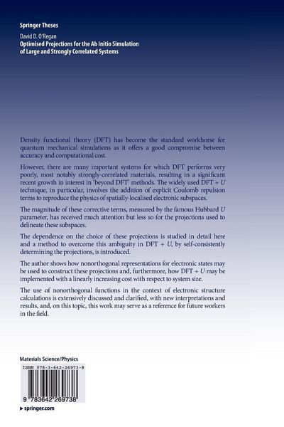 Produktbild: Optimised Projections for the Ab Initio Simulation of Large and Strongly Correlated Systems