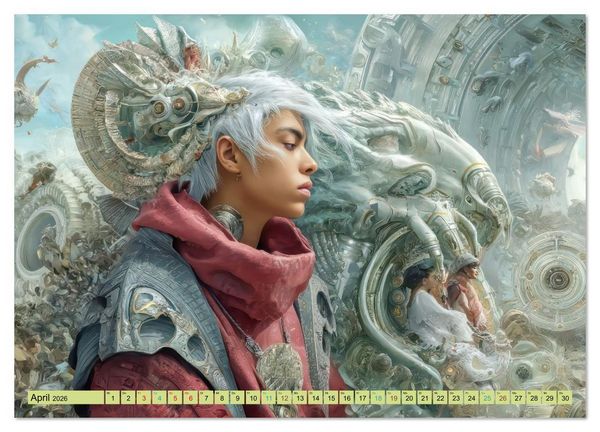 Produktbild: Surreale Fantasien - Detailreiche Portraits (Wandkalender 2026 DIN A2 quer), CALVENDO Monatskalender