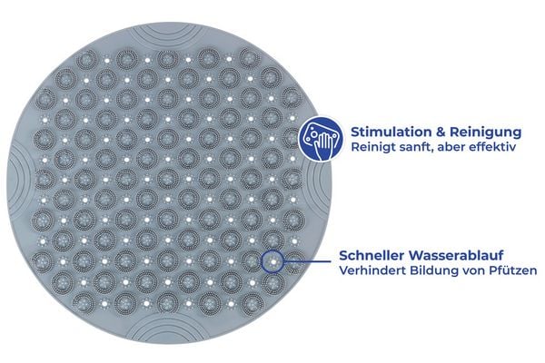 Produktbild: Duschmatte mit Fu&szlig;reflexzonenmassage, bequeme Badematte