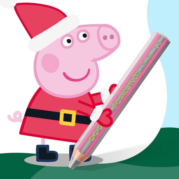 Produktbild: STAEDTLER Farbstifte Buntstift Noris junior Peppa 10er Set + Spitzer, Weihnachten