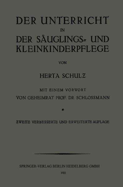 Produktbild: Der Unterricht in der S&auml;uglings- und Kleinkinderpflege