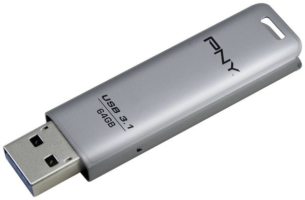 PNY Elite Steel USB-Stick 64GB Silber FD64GESTEEL31G-EF USB 3.1