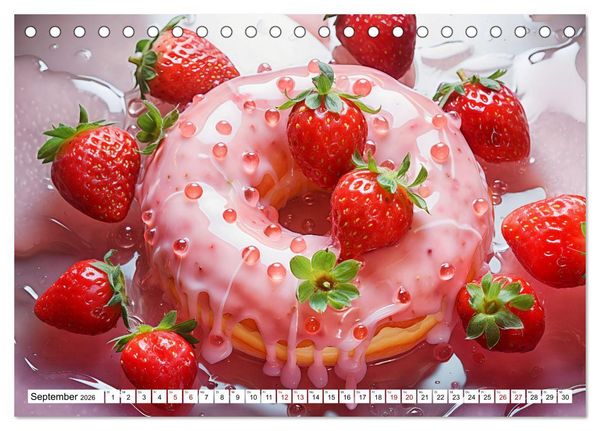Produktbild: Bunte Donut-Tr&auml;ume - Himmlischer Geschmack aus Krapfenteig (Tischkalender 2026 DIN A5 quer), CALVENDO Monatskalender