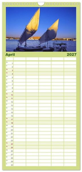 Produktbild: Familienplaner 2027 - &Auml;gypten mit 5 Spalten (Wandkalender, 21 x 45 cm) CALVENDO