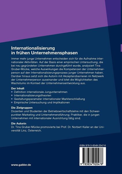 Produktbild: Internationalisierung in fr&uuml;hen Unternehmensphasen