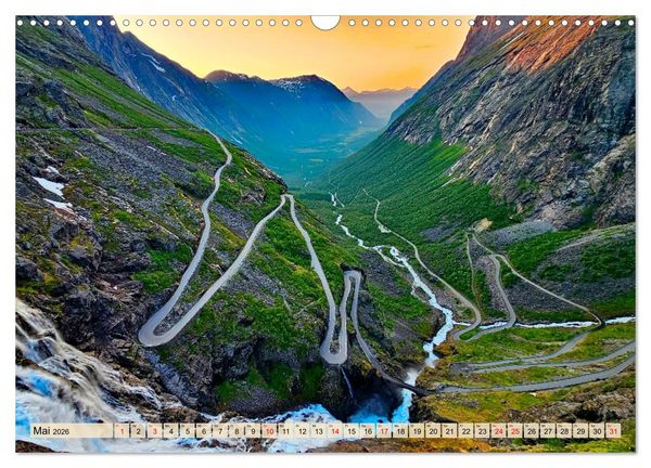 Produktbild: K&ouml;nigsroute Norwegens (Wandkalender 2026 DIN A3 quer), CALVENDO Monatskalender
