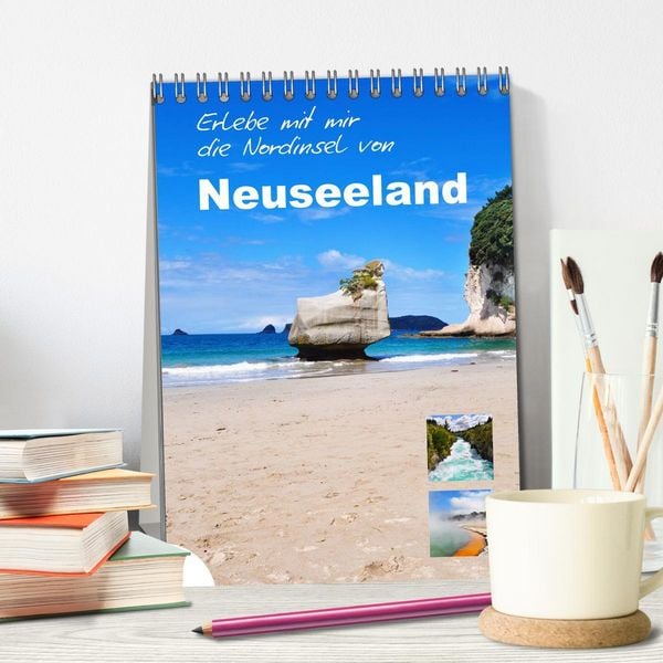 Produktbild: Erlebe mit mir die Nordinsel von Neuseeland (Tischkalender 2026 DIN A5 hoch), CALVENDO Monatskalender