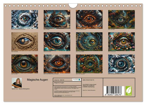 Produktbild: Magische Augen (Wandkalender 2026 DIN A4 quer), CALVENDO Monatskalender