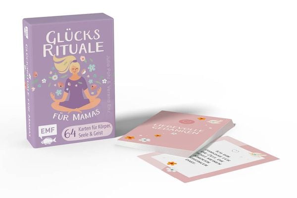 Produktbild: Kartenbox: Glücksrituale für Mamas | Finde Ruhe und Gelassenheit im Familienalltag