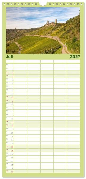 Produktbild: Familienplaner 2027 - Moselansichten mit 5 Spalten (Wandkalender, 21 x 45 cm) CALVENDO