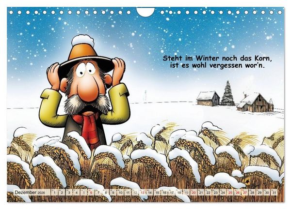 Produktbild: Bauernregeln, unsinnig und am&uuml;sant (Wandkalender 2026 DIN A4 quer), CALVENDO Monatskalender