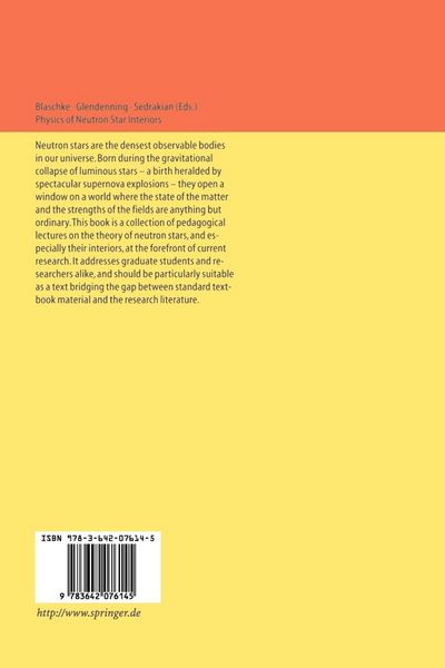 Produktbild: Physics of Neutron Star Interiors