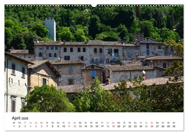 Produktbild: Gubbio - die mittelalterliche Stadt in Umbrien (hochwertiger Premium Wandkalender 2026 DIN A2 quer), Kunstdruck in Hochglanz