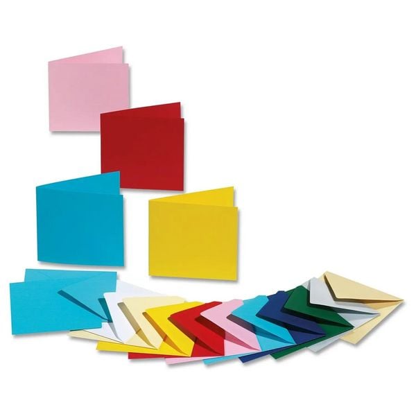 Produktbild: Doppelkarten 135x135mm weiss