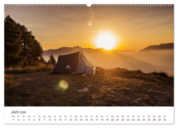 Produktbild: Camping - Raus in die Natur. (Wandkalender 2026 DIN A2 quer), CALVENDO Monatskalender