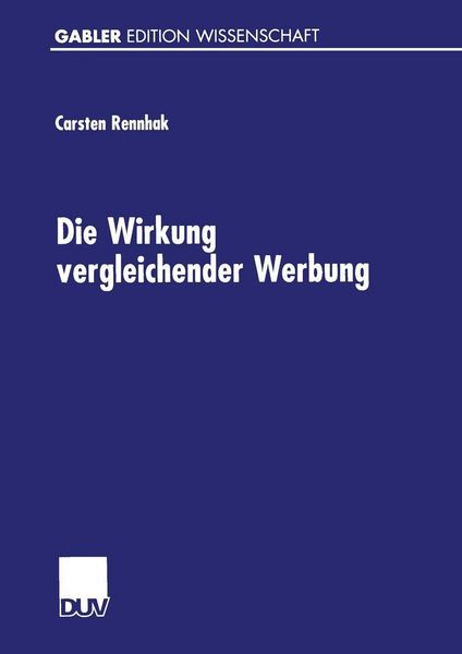 Produktbild: Die Wirkung vergleichender Werbung