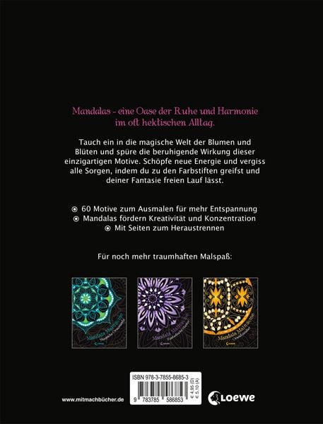 Produktbild: Mandala-Maltr&auml;ume: Bezaubernde Bl&uuml;ten