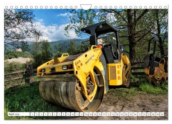 Produktbild: Baumaschinen - Maschinen auf der Baustelle (Wandkalender 2026 DIN A4 quer), CALVENDO Monatskalender