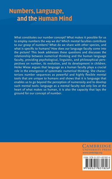 Produktbild: Numbers, Language, and the Human Mind