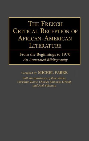 Produktbild: The French Critical Reception of African-American Literature