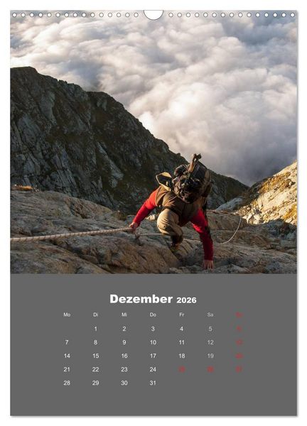 Produktbild: Erlebnis Outdoor Klettern (Wandkalender 2026 DIN A3 hoch), CALVENDO Monatskalender