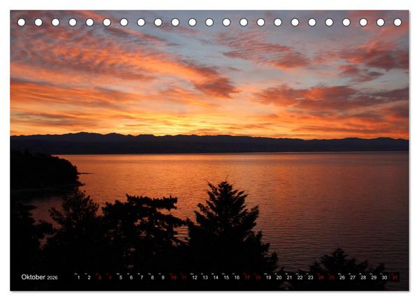 Produktbild: Kroatische Adria - Von Opatija bis Krk (Tischkalender 2026 DIN A5 quer), CALVENDO Monatskalender
