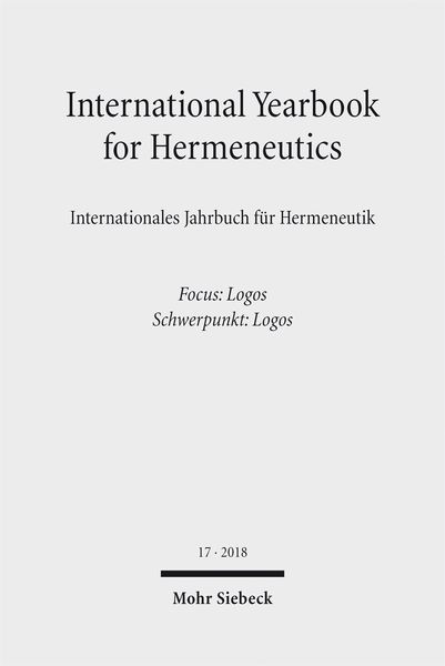 Produktbild: International Yearbook for Hermeneutics/Internationales Jahrbuch f&uuml;r Hermeneutik