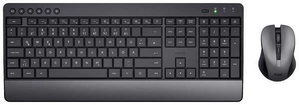 Produktbild: Trust Trezo Comfort Eco Funk Tastatur, Maus-Set Spritzwassergesch&uuml;tzt Deutsch, QWERTZ Schwarz