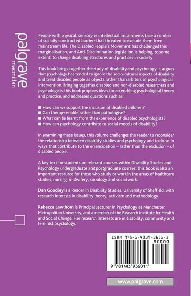 Produktbild: Disability and Psychology