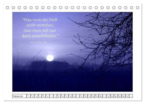 Produktbild: Zitate - Sammlung (Tischkalender 2026 DIN A5 quer), CALVENDO Monatskalender