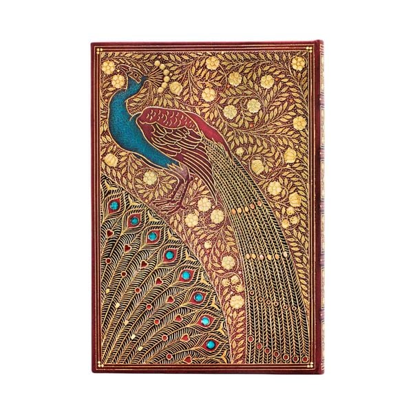 Produktbild: Hardcover Notizbuch, Hafiz&lsquo; Pfauen, Midi, Unliniert