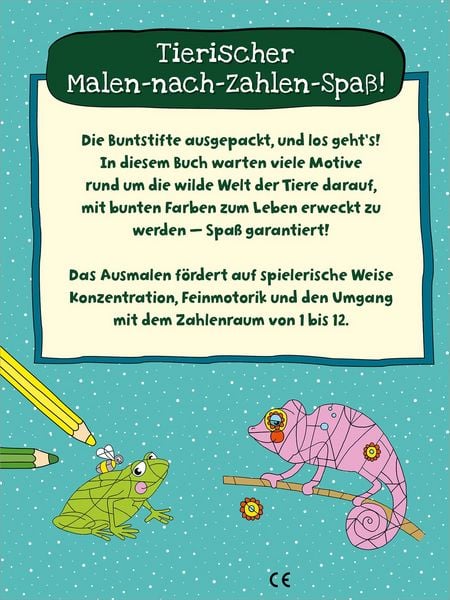 Produktbild: Mein dickes Malen-nach-Zahlen-Buch &ndash; Wilde Tiere