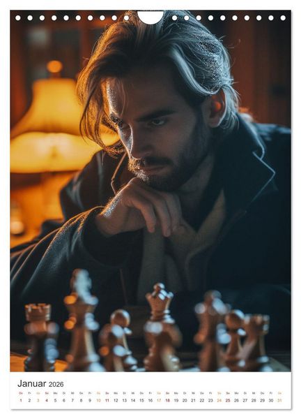 Produktbild: Dame, Turm und Matt (Wandkalender 2026 DIN A4 hoch), CALVENDO Monatskalender