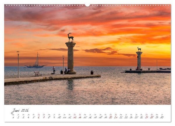 Produktbild: Rhodos - Die faszinierende Insel in der &Auml;g&auml;is (hochwertiger Premium Wandkalender 2026 DIN A2 quer), Kunstdruck in Hochglanz