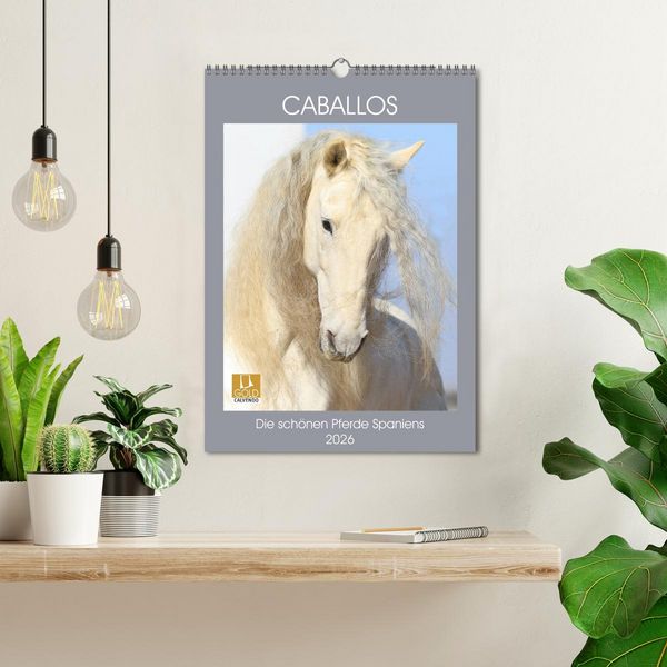 Produktbild: Caballos - Die sch&ouml;nen Pferde Spaniens (Wandkalender 2026 DIN A3 hoch), CALVENDO Monatskalender