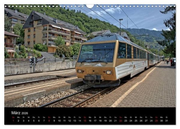 Produktbild: Schweizer Eisenbahn (Wandkalender 2026 DIN A3 quer), CALVENDO Monatskalender