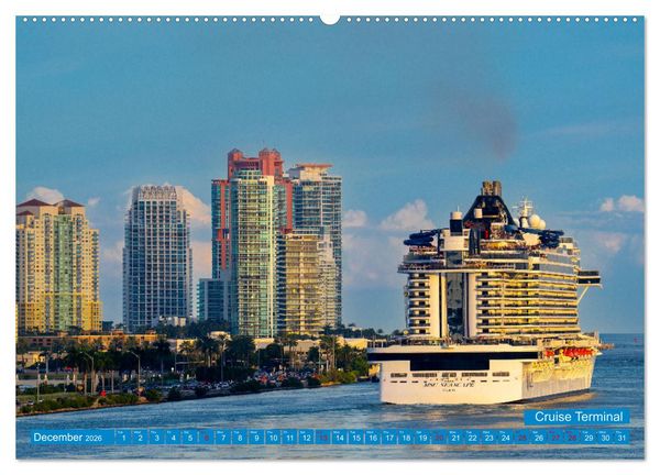 Produktbild: Colorful Miami (Wall Calendar 2026 DIN A2 landscape), CALVENDO 12 Month Wall Calendar