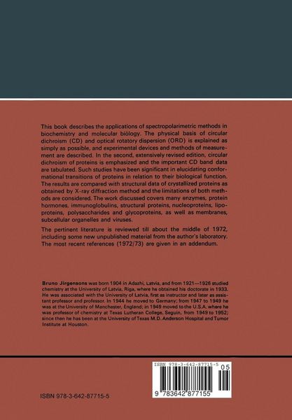 Produktbild: Optical Activity of Proteins and Other Macromolecules