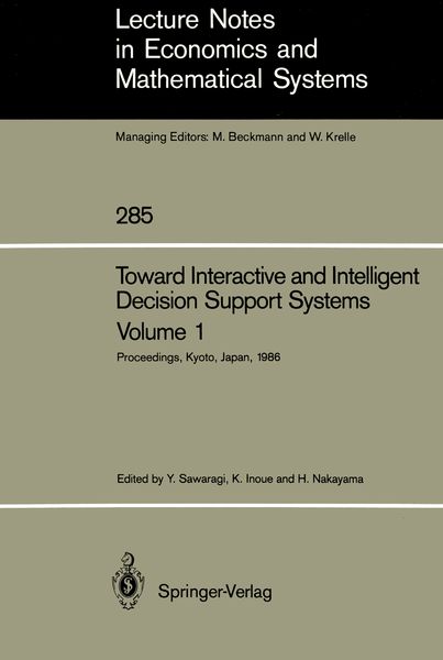 Produktbild: Toward Interactive and Intelligent Decision Support Systems
