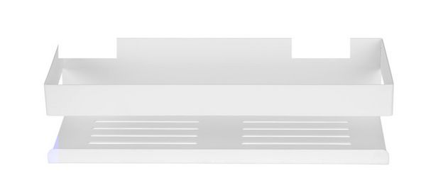 Produktbild: Turbo-Loc&reg; Wandablage Mod. Genova White matt, Befestigen ohne Bohren mit Spezial-Klebepad