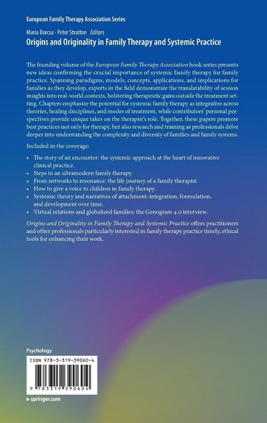 Produktbild: Origins and Originality in Family Therapy and Systemic Practice
