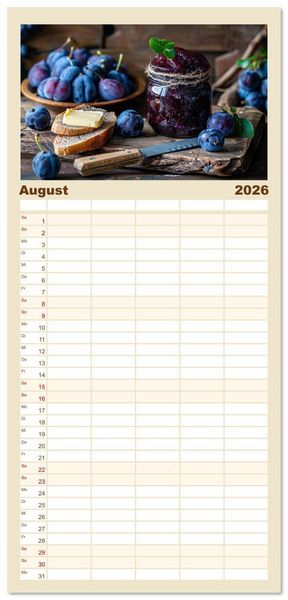 Produktbild: Familienplaner 2026 - Ein Jahr im Paradies der Konfit&uuml;ren mit 5 Spalten (Wandkalender, 21 x 45 cm) CALVENDO