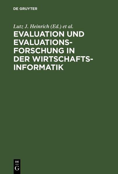 Produktbild: Evaluation und Evaluationsforschung in der Wirtschaftsinformatik