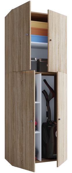 Produktbild: Holz Besenschrank Staubsauger Putzschrank Lona