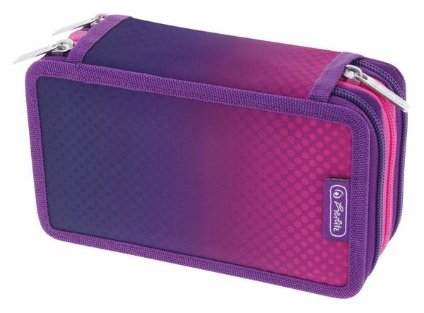 Produktbild: Herlitz Sch&uuml;leretui TriCase 31-teilig Dip Dye Pink/Purple