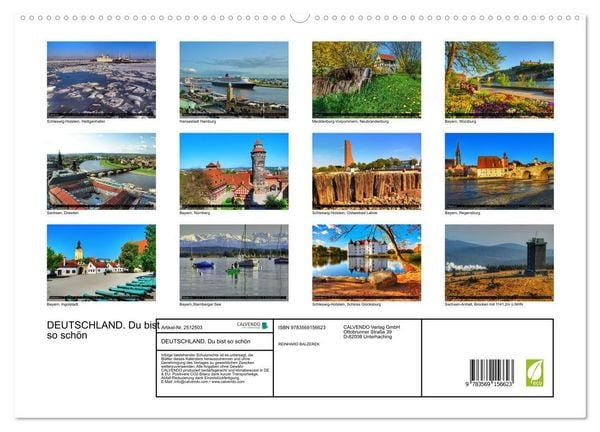 Produktbild: DEUTSCHLAND. Du bist so sch&ouml;n (hochwertiger Premium Wandkalender 2027 DIN A2 quer), Kunstdruck in Hochglanz